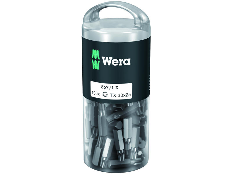 WERA 867/1 TORX® BITS DIY 100 867/1 TORX® DIY 100 SiS, TX 30 X 25 MM, 100 DELE