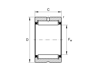 INA NK40/20-TV-XL NEEDLE ROLLER BEARING