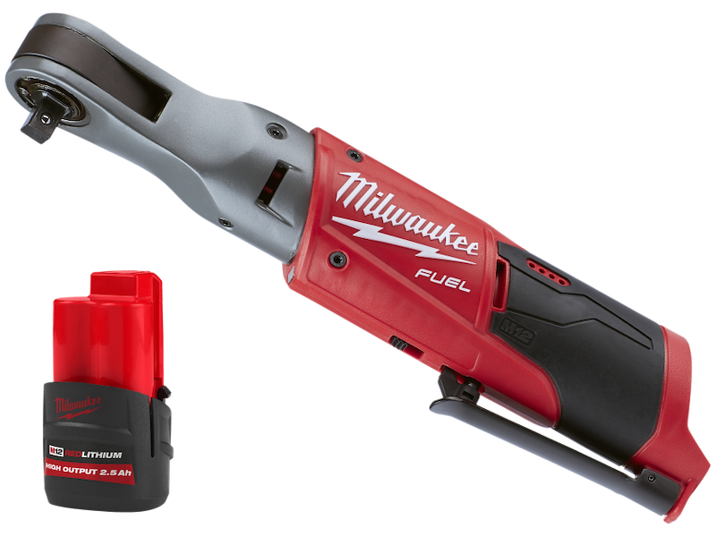 MILWAUKEE SAMPAK M12: SKRALDENØGLE FIR38-0 + BATTERI HB2,5