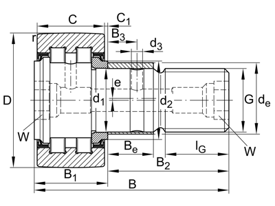 INA PWKRE47.2RS STUD TYPE TRACK ROLLER