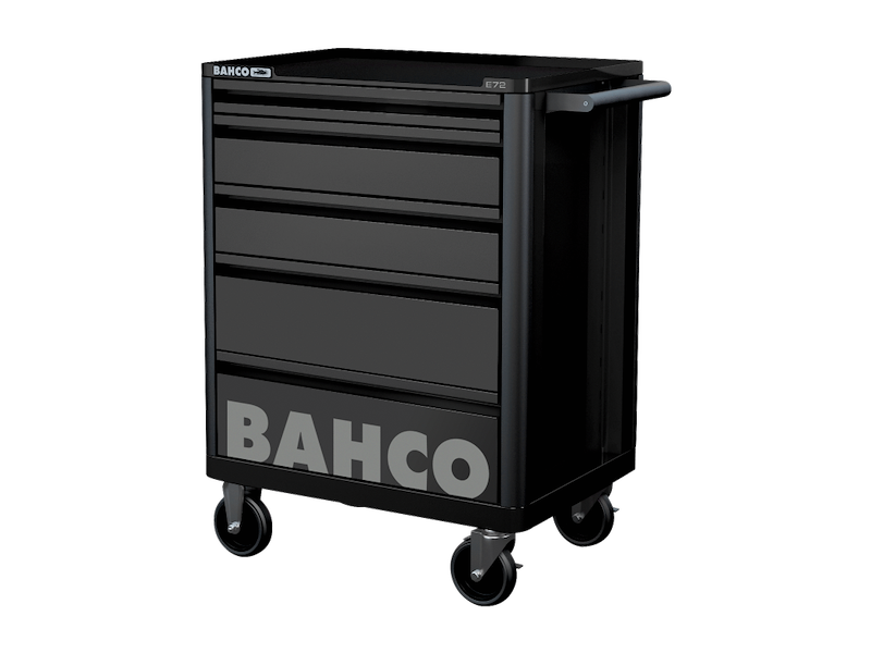 BAHCO VÆRKSTEDSVOGN E72 5 SKUFFER SORT RAL 9005 - TOM