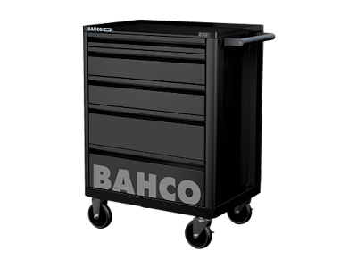 BAHCO VÆRKSTEDSVOGN E72 5 SKUFFER SORT RAL 9005 - TOM