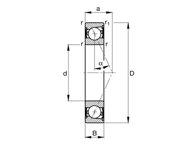 FAG B7208-C-2RSD-T-P4S-UL SPINDLE BEARING