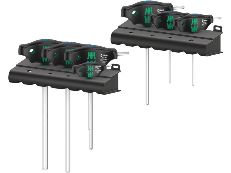 WERA T-NØGLE SÆT HEX-PLUS MED HOLDEFUNKTION 454/7 HF Set 1, 7 DELE
