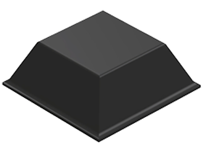 3M BUMPON GUMMIDUTTER 5023S SORT, 1000STK