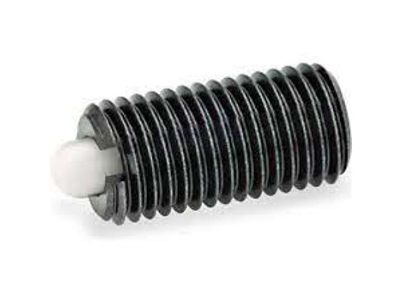 FJEDERINDSATS STÅL M/INDV. SEKSKANT M4 X 15MM M/KUNSTSTOFSPIDS