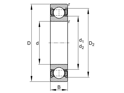 FAG 61911-2RSR DEEP GROOVE BALL BEARING