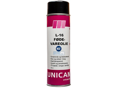 UNICAN L-16 FØDEVAREOLIE 500 ML SPRAY