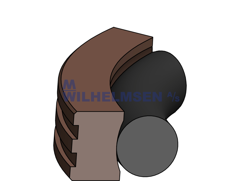 STEMPELTÆTNING 115X104X4,2 PTFE+BRONZE  PTFE+BRONZE/NBR 70 SHORE