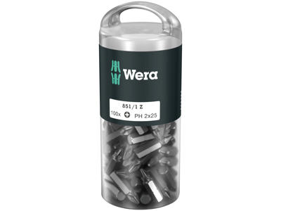WERA 851/1 Z DIY 100 BITS 851/1 Z DIY 100 SiS, PH 2 X 25 MM, 100 DELE