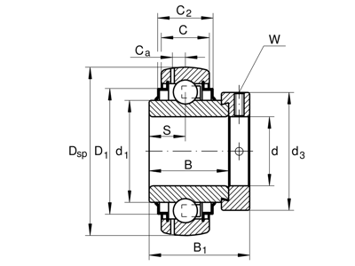 INA GE70-XL-KRR-B U/EXCENTERRING 45X85X56,5