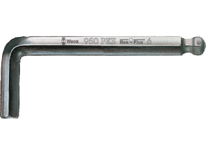 WERA VINKELNØGLE 950 PKS, METRISK, STELFORKROMET, 3 X 71 MM