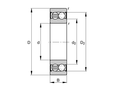 FAG 2311-2RS-TVH SELF-ALIGNING BALL BEARING