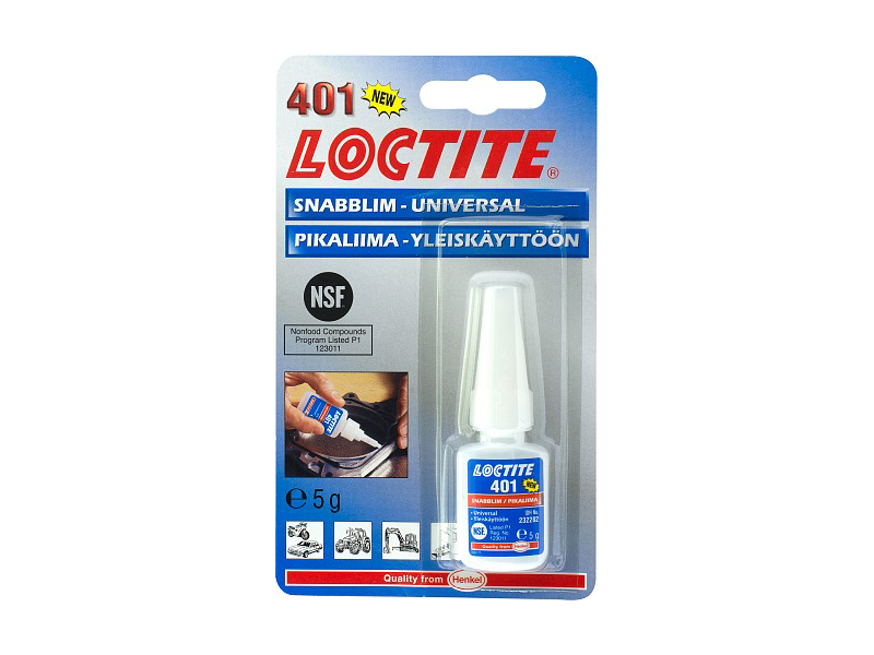 LOCTITE 401 5 G HURTIGLIM UNIVERSEL "LAV VISKOSITET"