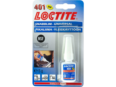 LOCTITE 401 5 G HURTIGLIM UNIVERSEL "LAV VISKOSITET"