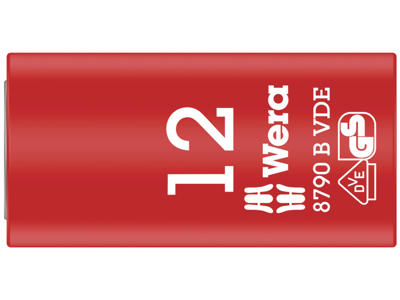 WERA ZYKLOP-TOPPE 8790 B VDE, ISOLERET, MED 3/8"-TILSLUTNING, 12 X 46 MM