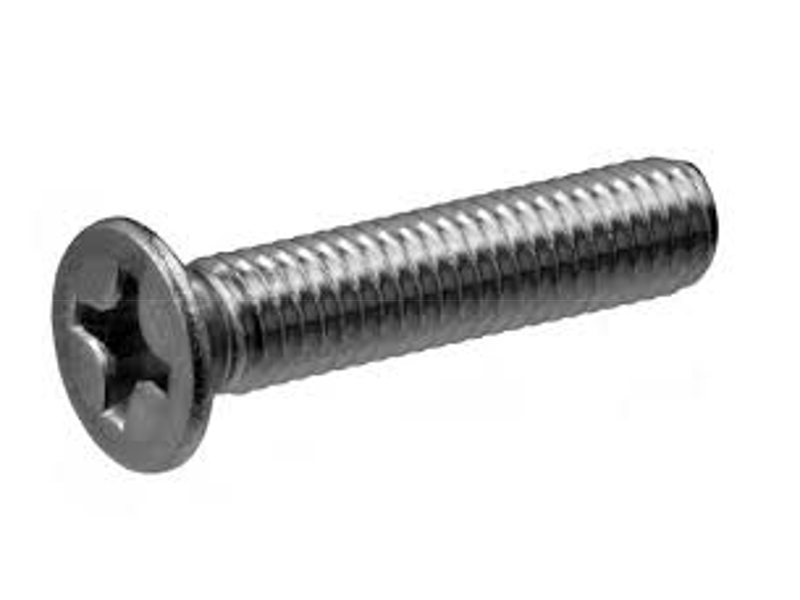 CROSS RECESSED COUNTERSUNK HEAD SCREW M4X8 DIN 965A A2