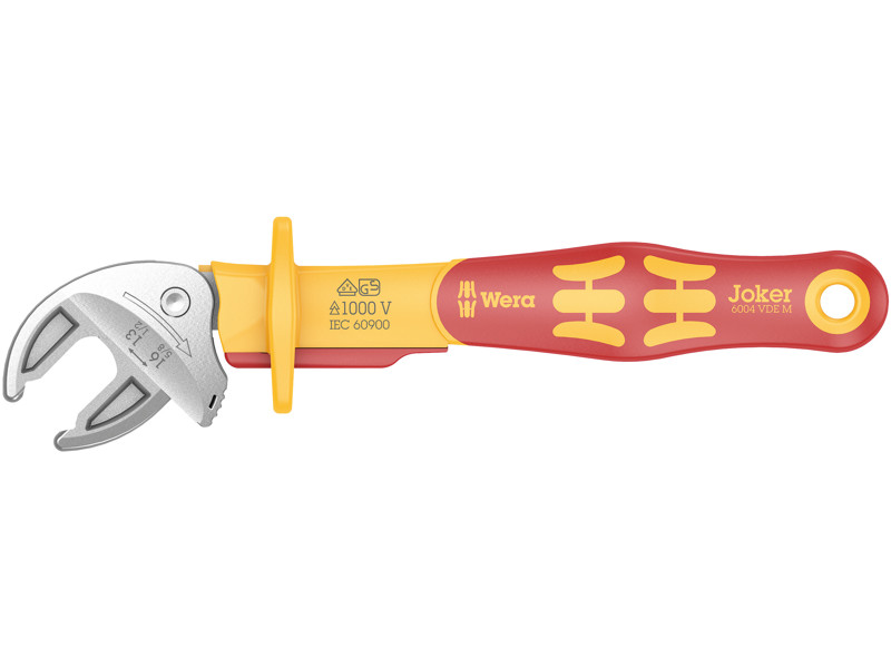 WERA VDE-ISOLERET 6004 Joker VDE M, SELVJUSTERENDE GAFFELNØGLE, 13-16 X 1/2-5/8" X 190 MM