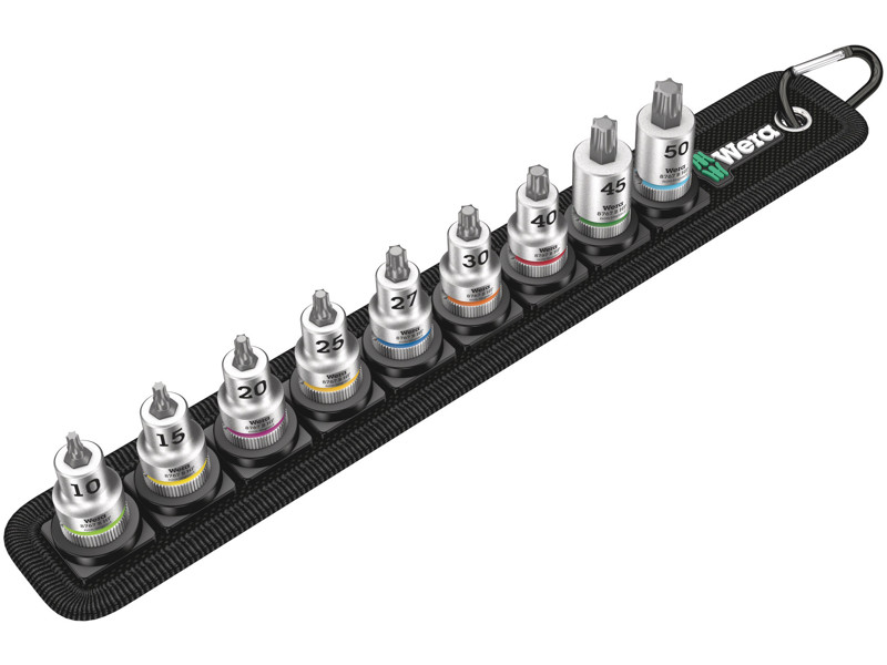 WERA TORX® HF ZYKLOP BIT-TOP-SÆT TORX® Belt B 3, MED HOLDEFUNKTION, 3/8"-TILSLUTNING, 9 DELE