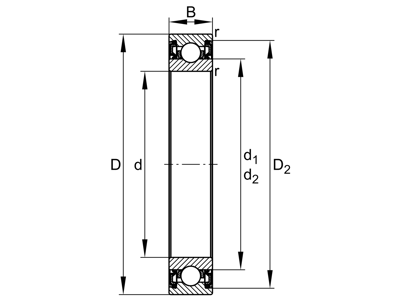 FAG 61819-2RZ-Y KUGLELEJE 95X120X13 NON-CONTACT SEAL