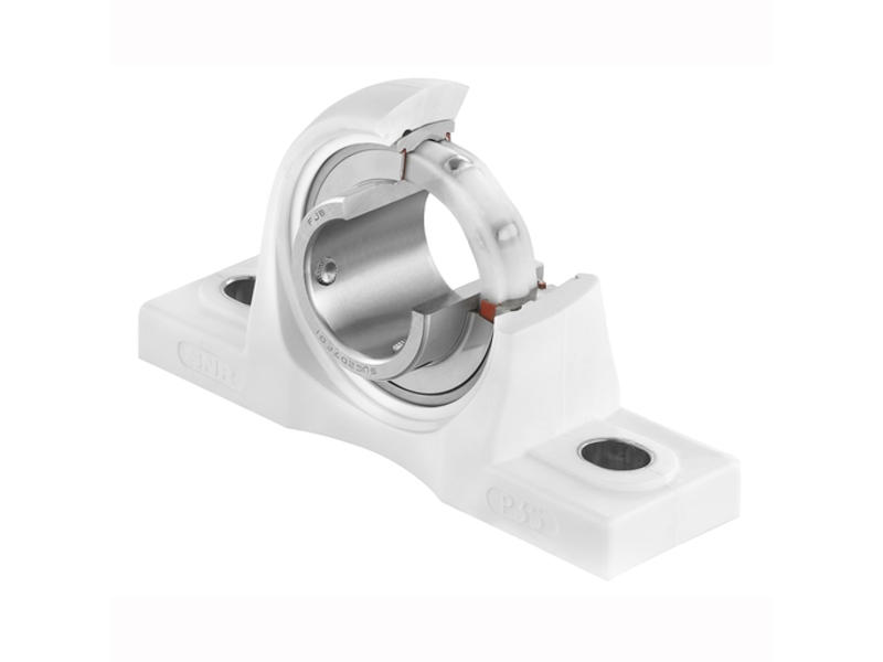 SNR SUCPPL207FG1 FØDEVAREGODKENDT STÅLEJE 2-HULS 35 MM