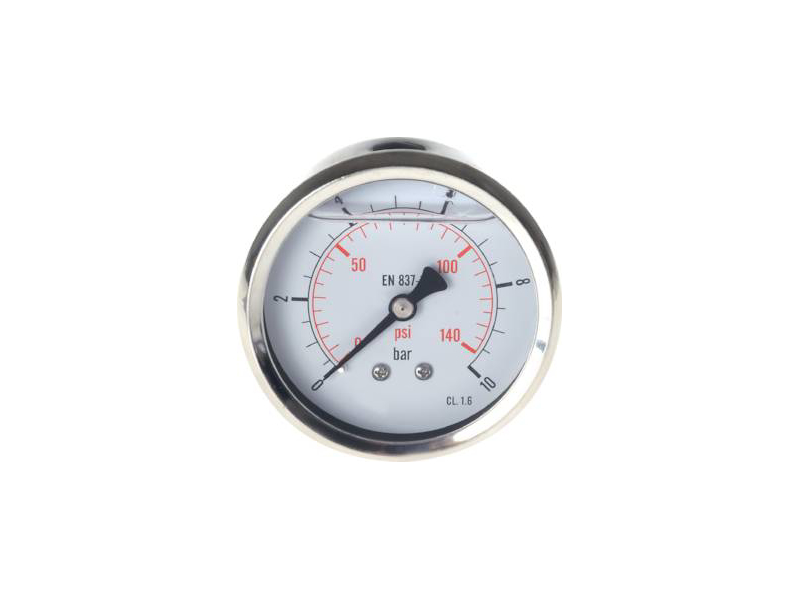 MANOMETER 0 - 1.6 BAR 63MM  BAGUDVENDT 1/4"RG M/GLYCERIN