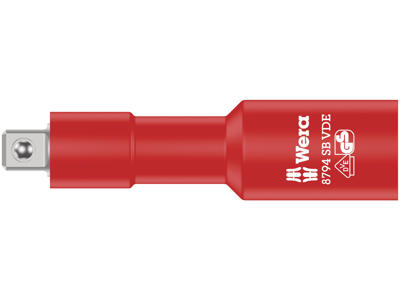 WERA ZYKLOP-FORLÆNGERLED 8794 SB VDE, ISOLERET, KORT, 3/8", 3/8" X 91 MM