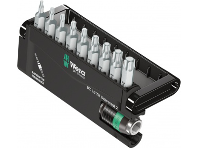 WERA BIT-CHECK 10 TX UNIVERSAL 2 10 DELE TX6-TX40 + HOLDER