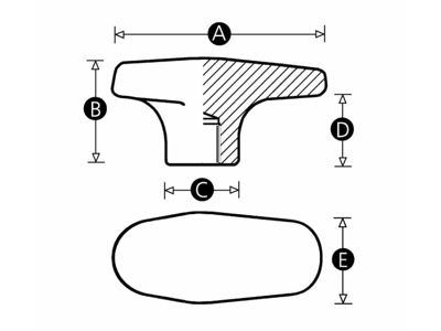 RENCOL 7473V T-GREB BLANK L 60MM M6