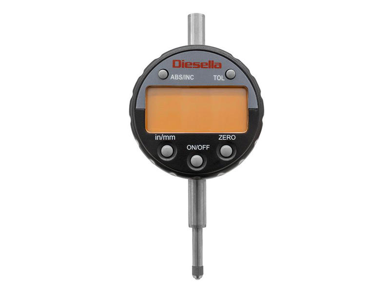 DIESELLA DIGITAL MÅLEUR 12,5X0,001 MM MED ORANGE FARVEDISPLAY