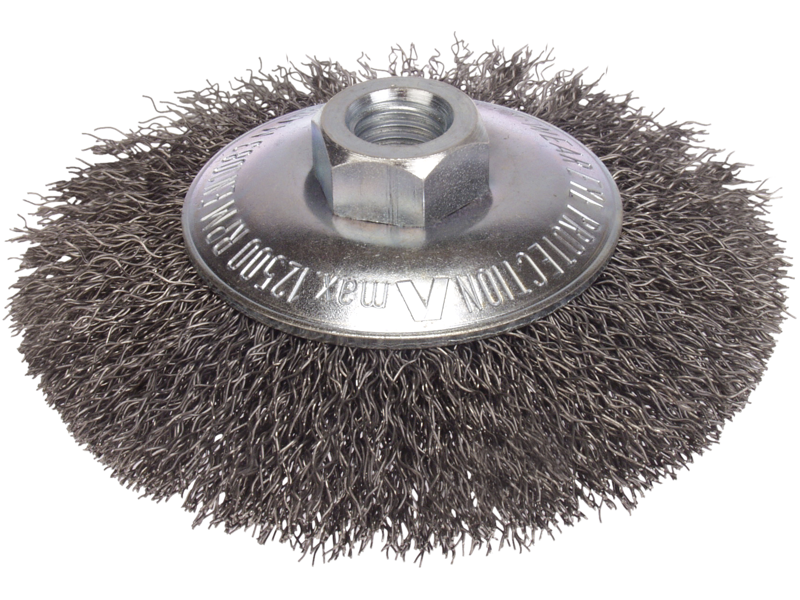 LESSMANN TALLERKENBØRSTE 422177 Ø100MM X M14 STÅL/BØLGET