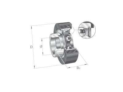RCSM-A-30/65 BEARING FOR HOUSINGS