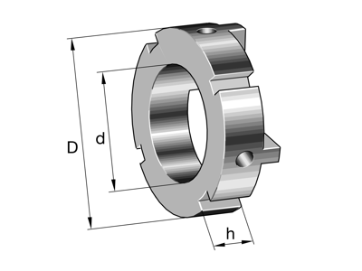 INA AMS110 LOCKNUT SOCKET, LOCKNUT AM