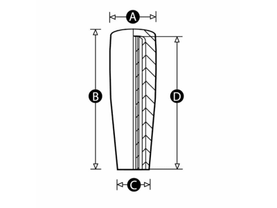 RENCOL 9130P HÅNDTAG MAT SELF FIXING Ø 26X80MM F/Ø12MM