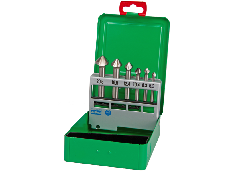 FORSÆNKERSÆT RUKO/DJ 6 DELE 6.3-8,3-10,4-16,5-20,5MM I KASSE