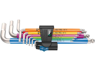 WERA VINKELNØGLESÆT 3950/9 Hex-Plus Multicolour HF 1, METRISK, RUSTFRI STÅL, 9 DELE
