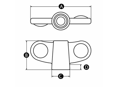 RENCOL 10665Y FEMALE WING KNOB