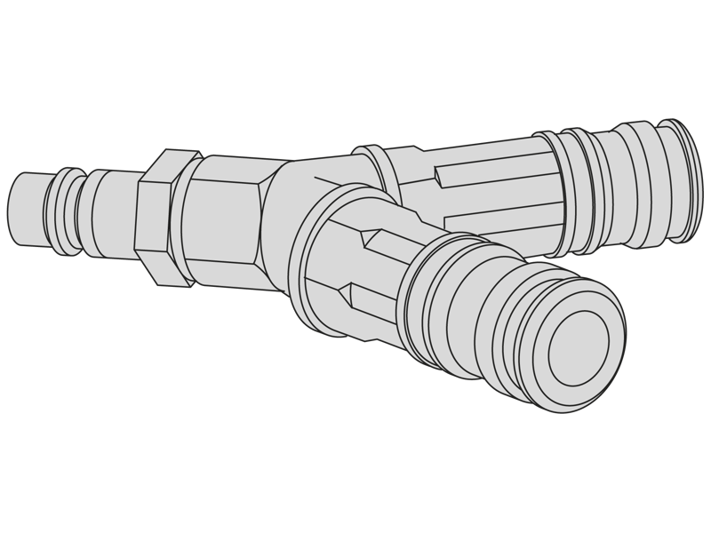 CEJN Y-STYKKE M. KOBLINGER 3/8" 10 320 9200 ESAFE