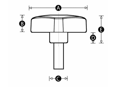 RENCOL 4734S STJERNEGREB MAT Ø 40MM M6X15