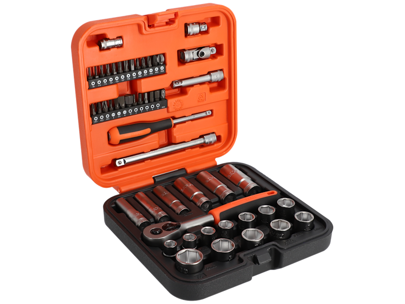 BAHCO TOPNØGLESÆT 1/4+3/8 51DELE