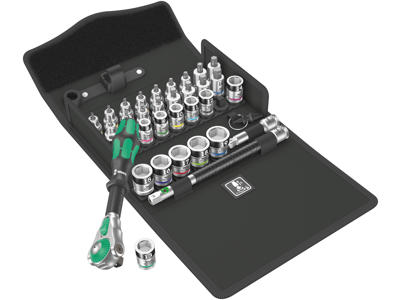 WERA ZYKLOP SPEED-SKRALDESÆT 8100 SB All-in, 3/8"-TILSLUTNING, 35 DELE