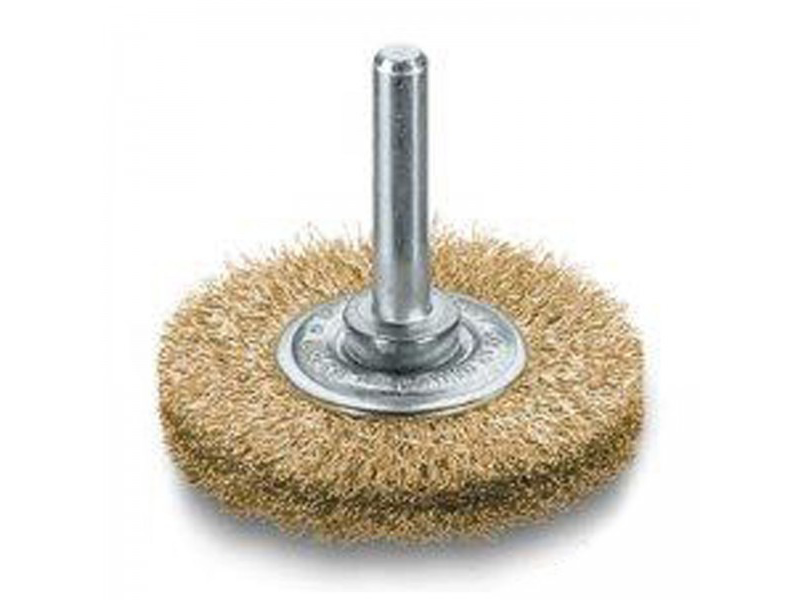 LESSMANN RUNDBØRSTE M/6MM SKAFT 415542 50X10-12MM 0.20 417.542 MESSING