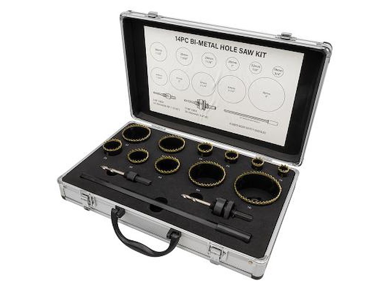 DIESELLA HULSAVSÆT HSS-CO8 M42 BIMETAL SORT/GULD 19-76MM