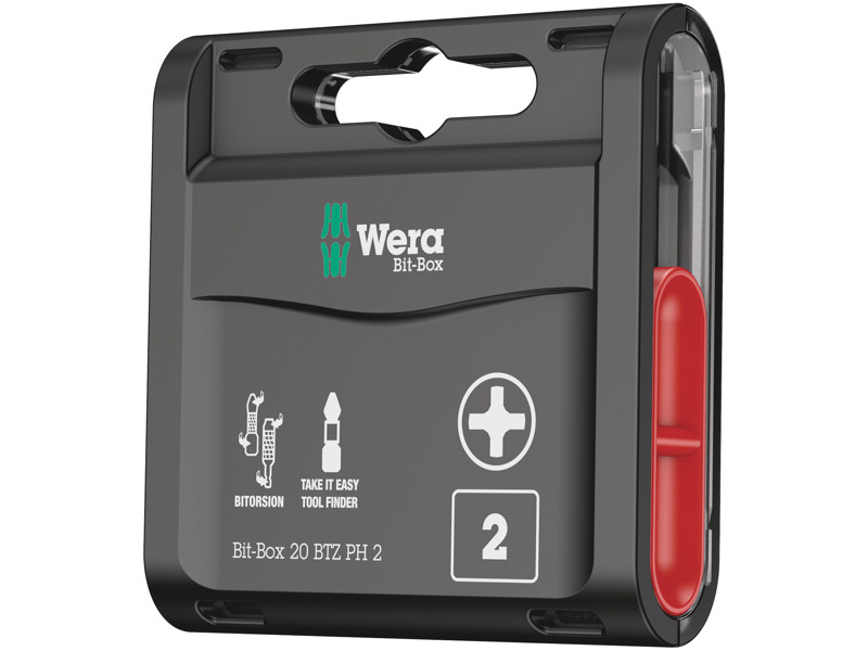 WERA Bit-Box 20 BTZ PH, PH 2 X 25 MM, 20 DELE