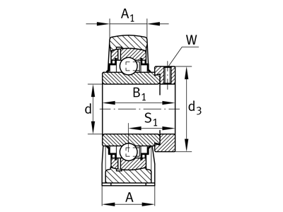 INA RSHE25-XL-N PLUMMER BLOCK HOUSING - 2 BOLTS