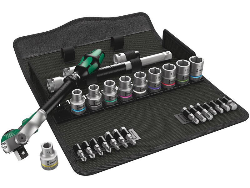 WERA ZYKLOP SPEED-SKRALDESÆT 8100 SC 6, 1/2"-TILSLUTNING, METRISK, 28 DELE