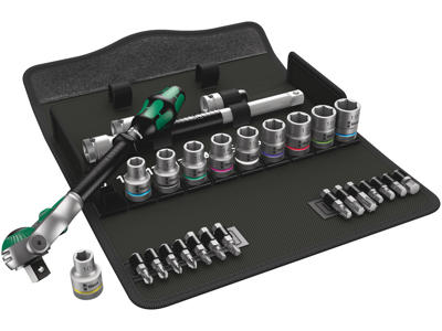 WERA ZYKLOP SPEED-SKRALDESÆT 8100 SC 6, 1/2"-TILSLUTNING, METRISK, 28 DELE