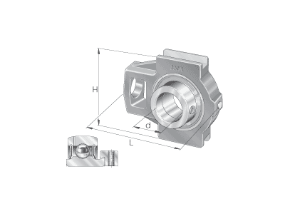 INA PTUE55-XL HOUSING AND BEARING