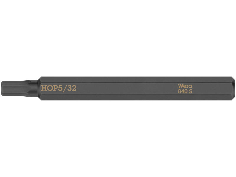 WERA INDVENDIG SEKSKANTS BITS TIL SLAGSKRUETRÆKKER 840 S Hex-Plus, 5/32" X 70 MM