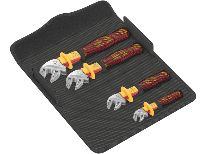 WERA VDE-ISOLERET SELVJUSTERENDE GAFFELNØGLE-SÆT 6004 Joker VDE 4 Set 1, 4 DELE